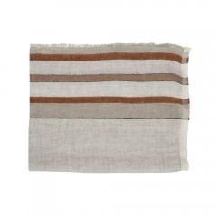 THROW RUSSY LINEN NATUR MIX COLOR STRIPES 